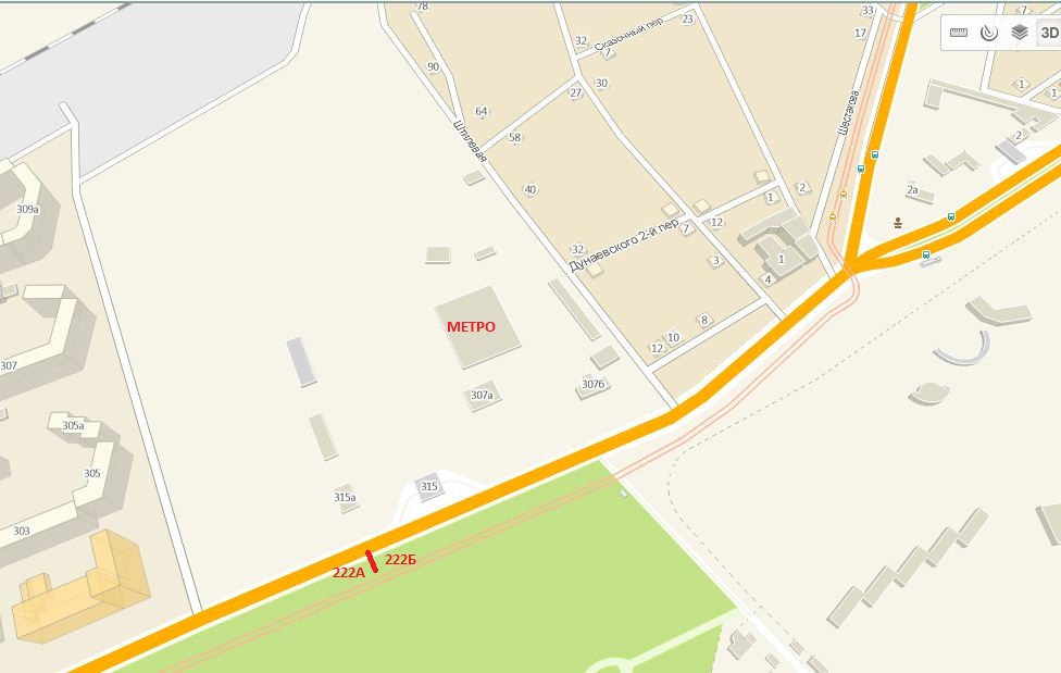 Схема розміщення площини  Миколаївська дорога, 315 а (навпроти)