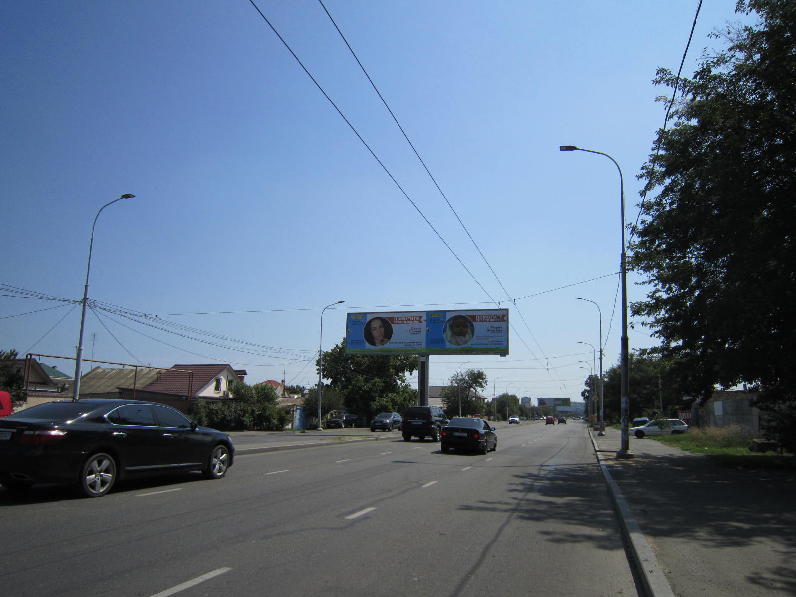 Фото рекламної площини  вул. Щорса, 109 (на роздільній смузі от ТЦ Аеропортовський) (права)