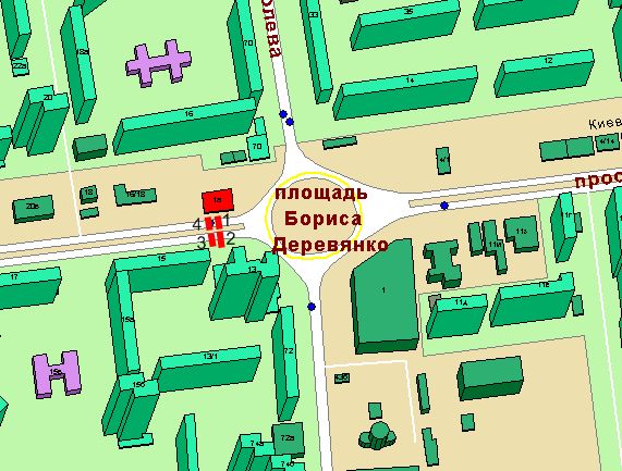 Схема розміщення площини  площа Незалежності, 1-А  - кафе МакДональдс (права)
