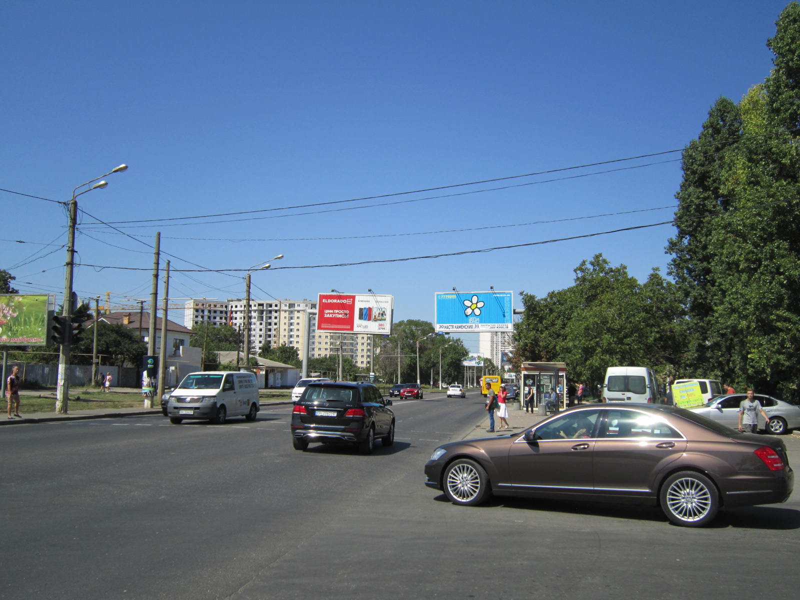 Фото рекламної площини  5 ст. Люстдорфської дороги. - вул. Китобійна 110 (в місто правий призма)